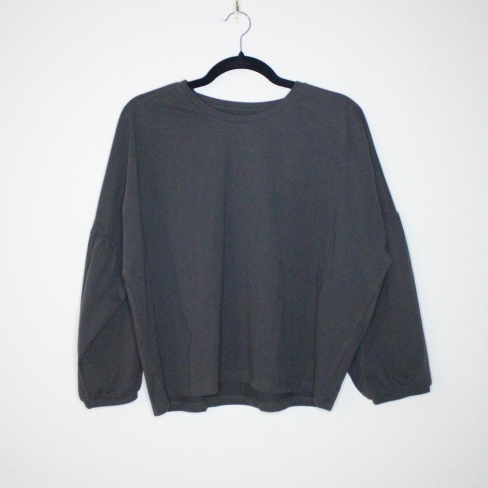 Madewell Crepe Drop-Shoulder Bubble-Sleeve Tee